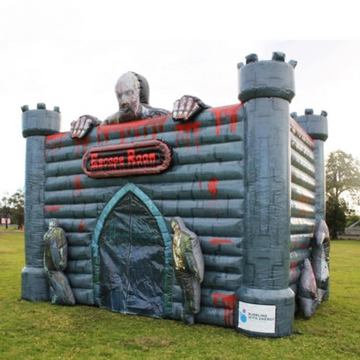 Sala de Escape Hinchable con Atrezzo de Zombi para Halloween