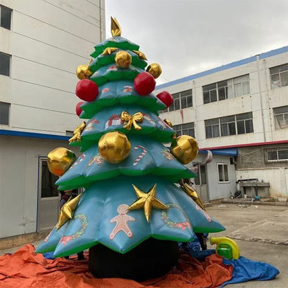 Inflatable Christmas Tree with Built-in Lights for Celebrations