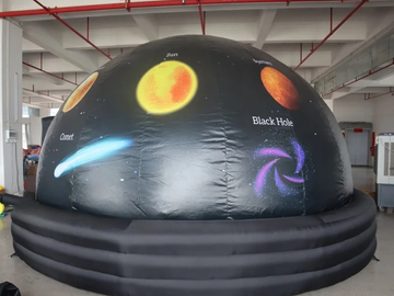 Domo Hinchable Negro para Eventos de Astronomía