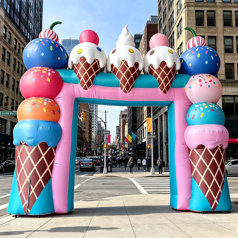 Inflatable Ice Cream Arch Entrance Gate for Events