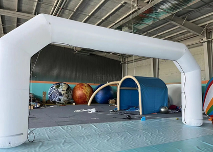 Inflatable Misting Arch for Outdoor Cooling