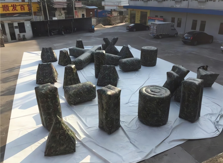 Inflatable Bunkers for Paintball Arena with Barriers for Events