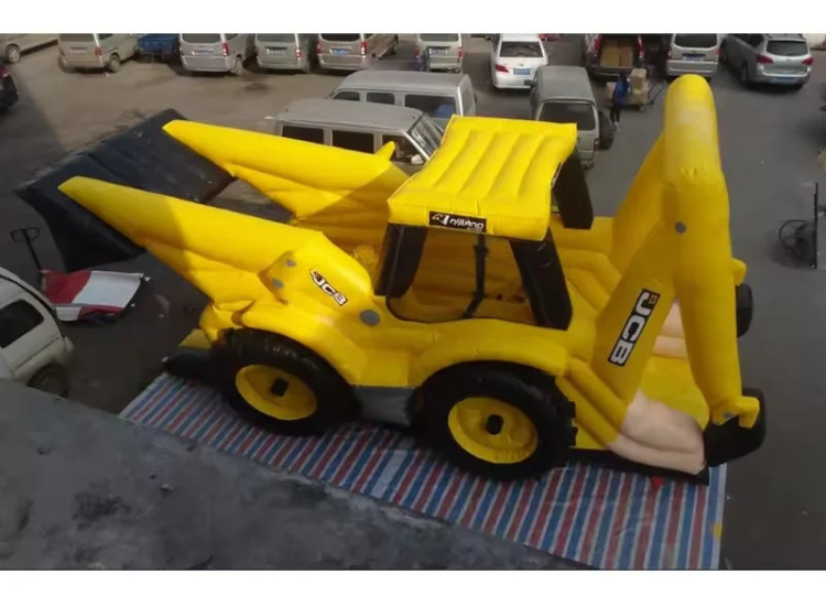 Bagger-Hüpfburg für Kinder