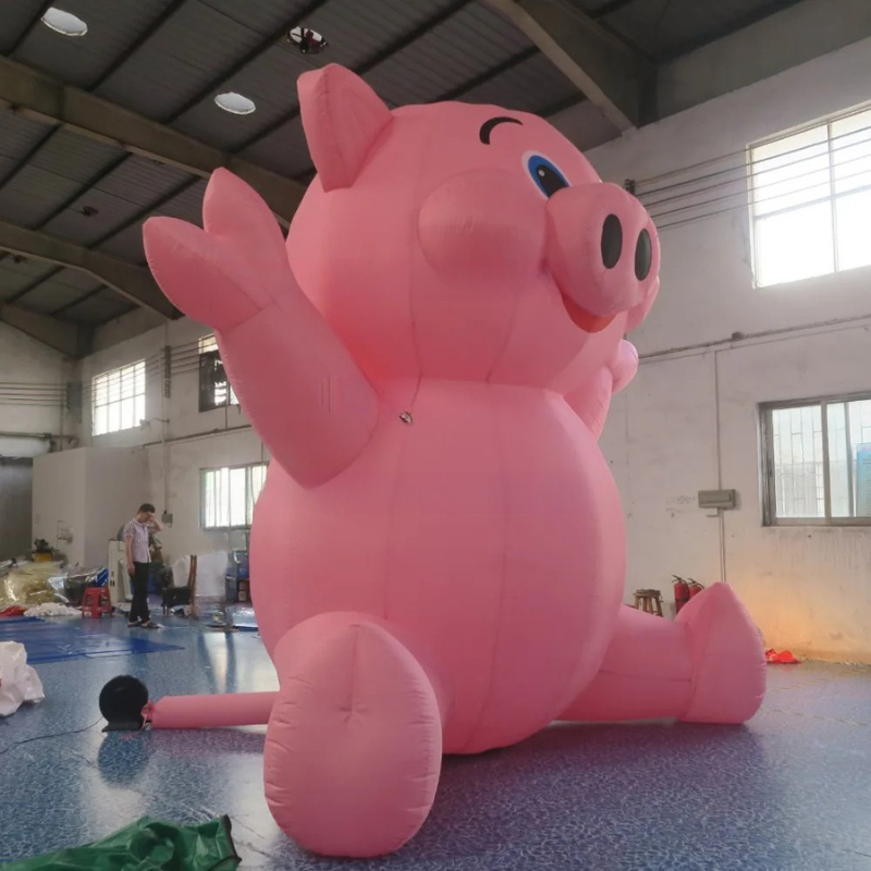 Riesiges aufblasbares rosa Schwein für Werbezwecke