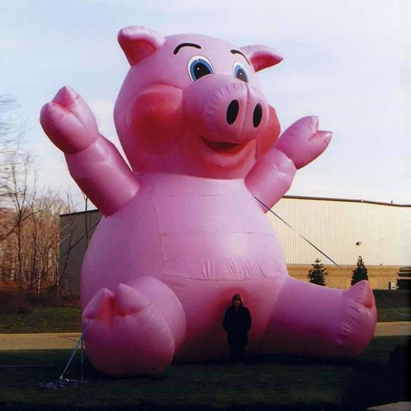 Riesiges aufblasbares rosa Schwein für Veranstaltungen