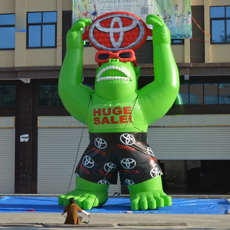Riesiger aufblasbarer Gorilla für Marketingzwecke