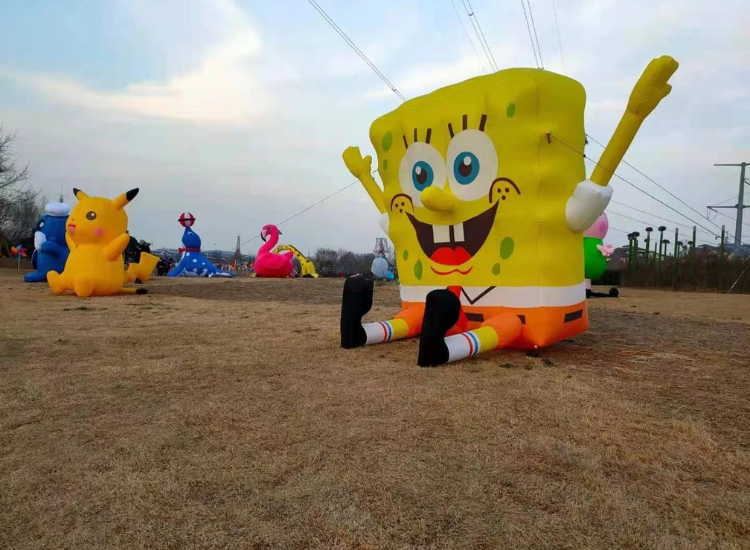 Riesige aufblasbare SpongeBob-Zeichentrickfigur-Dekoration