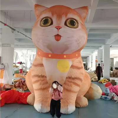 Decoración de gato inflable gigante de la buena suerte