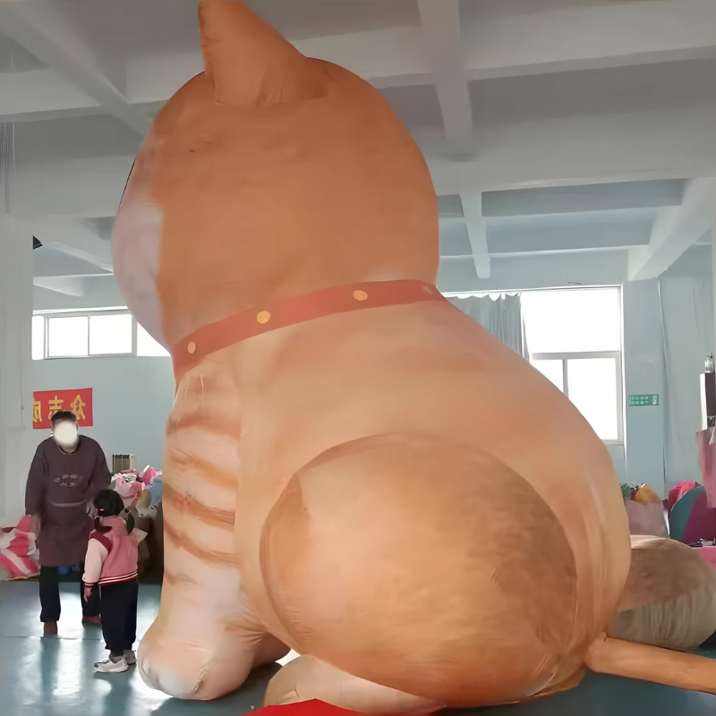 Decoración de gato inflable gigante de la buena suerte