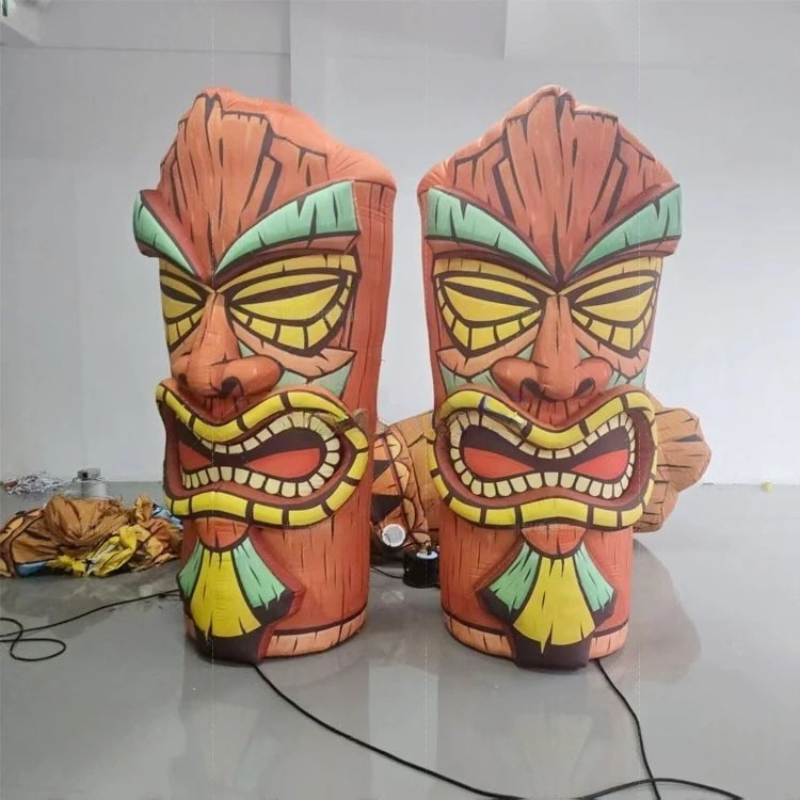 Inflatable Tiki Stump Statue for Parties