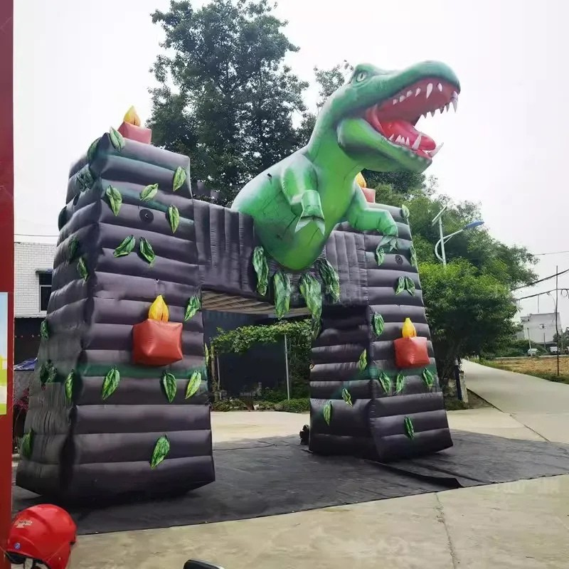 Riesige aufblasbare Dinosaurier-Eingangsdekoration