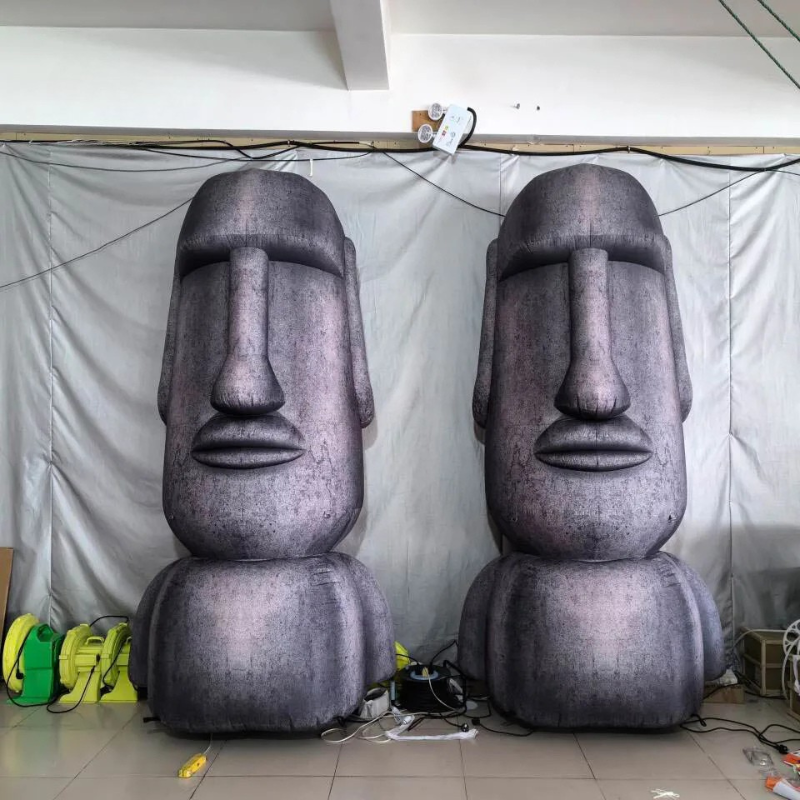 LED Inflatable Moai Statue for Events