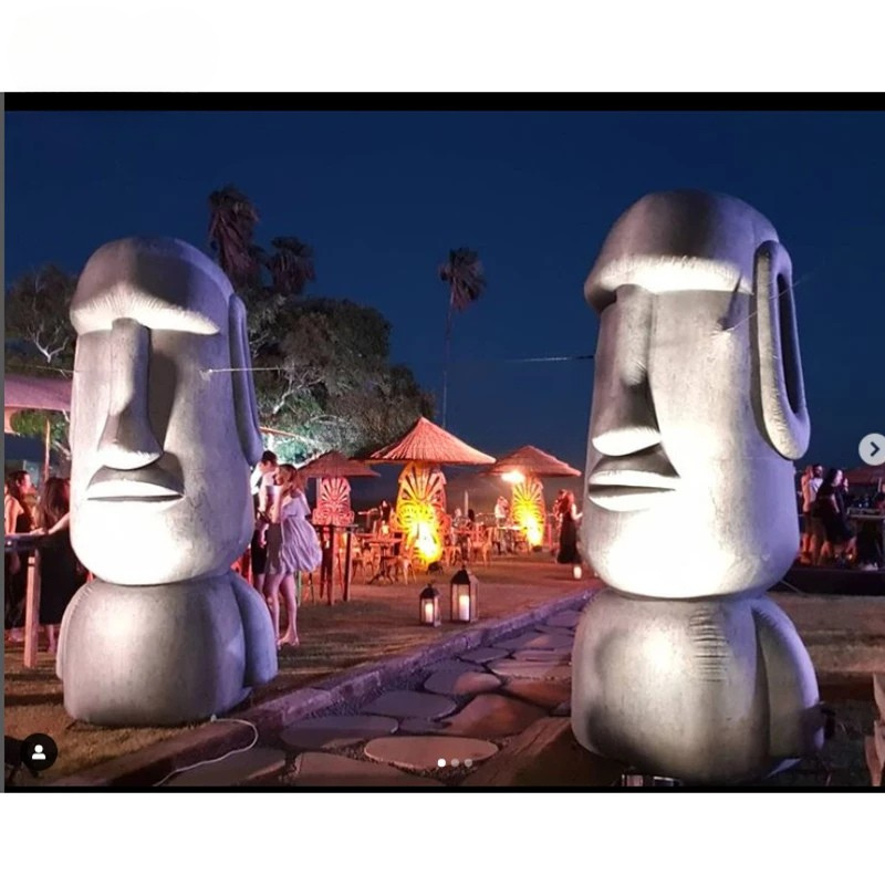 LED Inflatable Moai Statue for Events