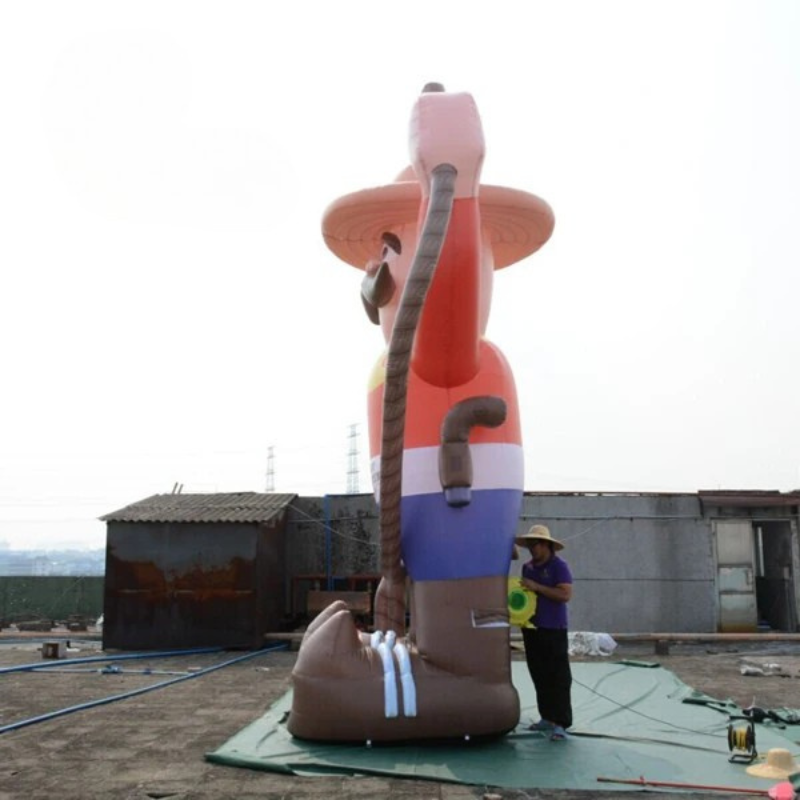 Vaquero Inflable Gigante Decoración Navideña