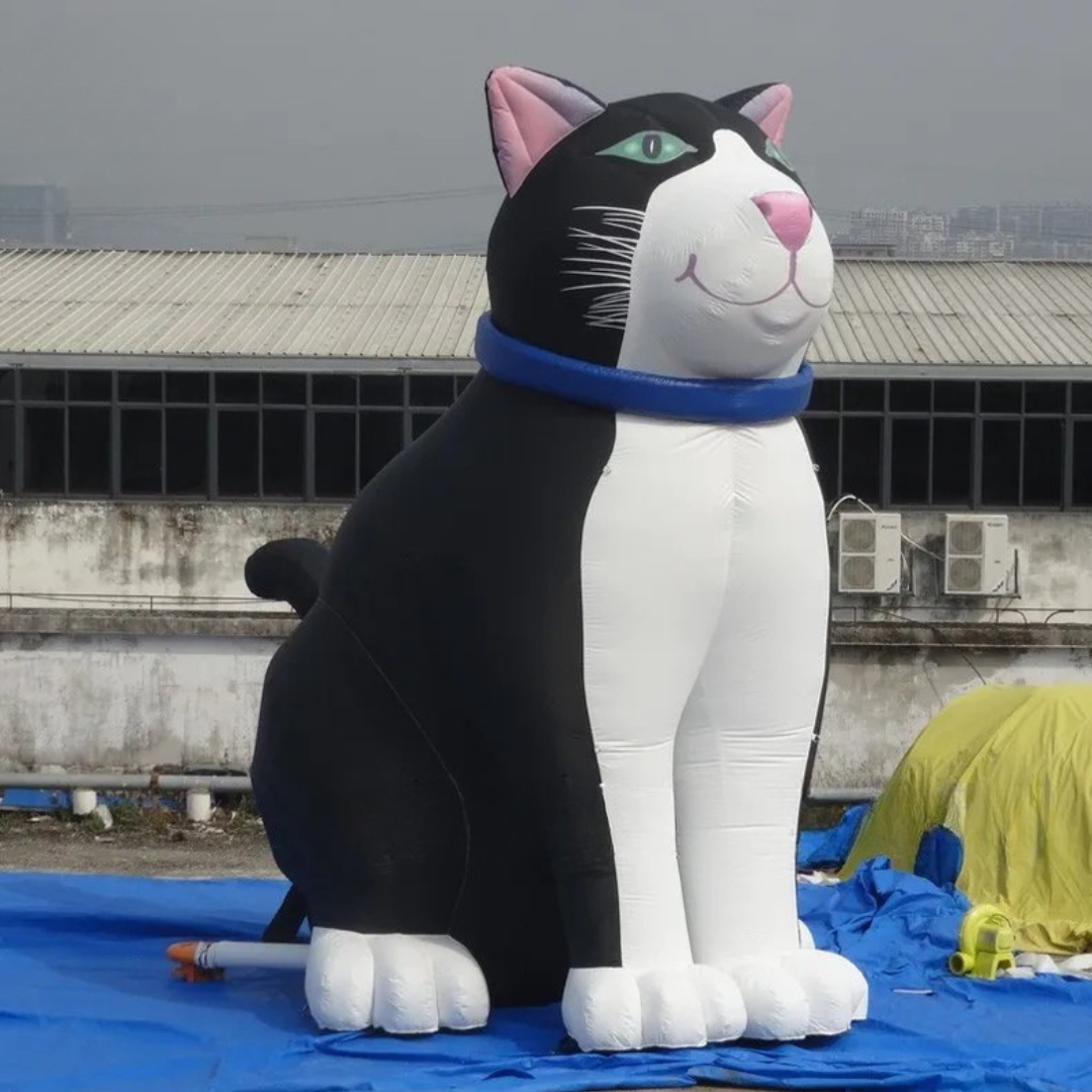 Globo hinchable personalizado de gato para decoración exterior