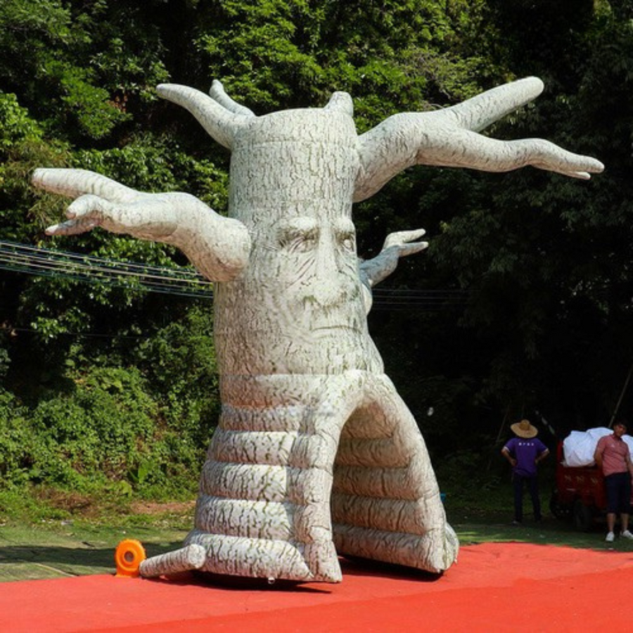 Modelo de árbol inflable gigante para decoración de Halloween