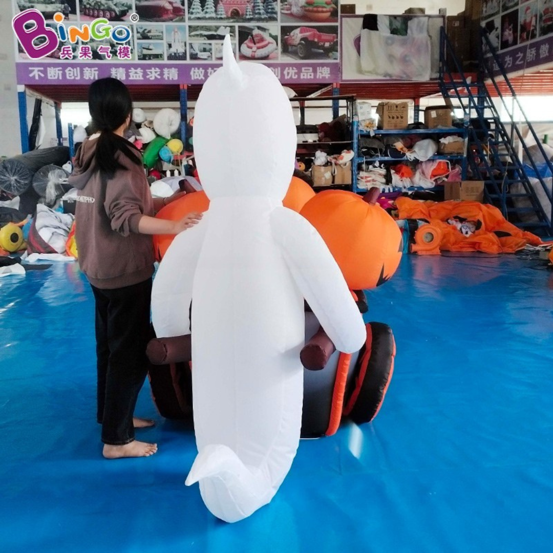 Inflatable Ghost Car with Pumpkin Halloween Decor