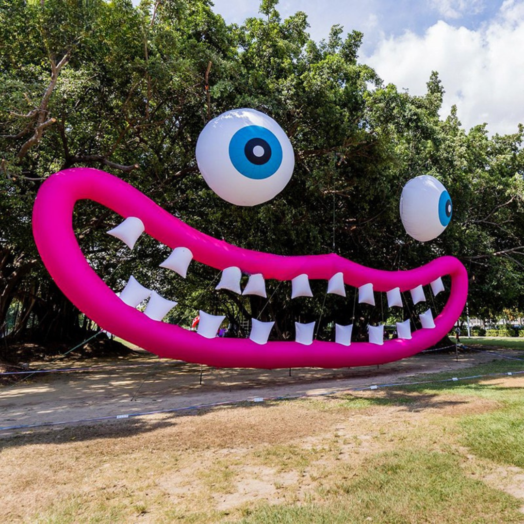 Customized Inflatable Large Mouth Replica Halloween Decoration