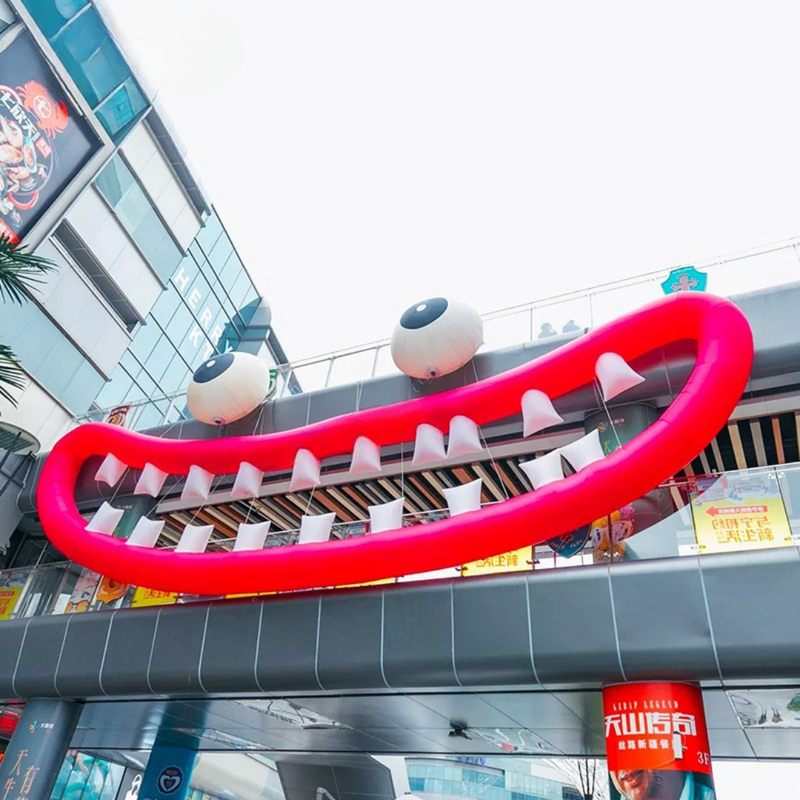 Customized Inflatable Large Mouth Replica Halloween Decoration