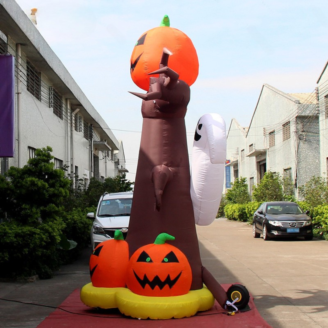 Maßgeschneiderte aufblasbare Halloween-Kürbisbaum-Dekoration