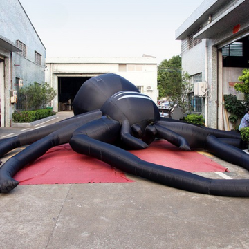 Decoración Hinchable de Araña Negra para Eventos de Halloween