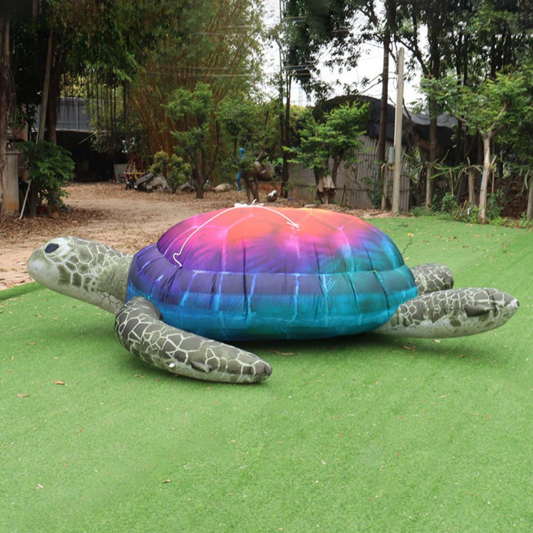 Turtle Chewing Inflatable Custom Inflatable Colorful Sea Turtle Outdoor Decor | Got Inflatables