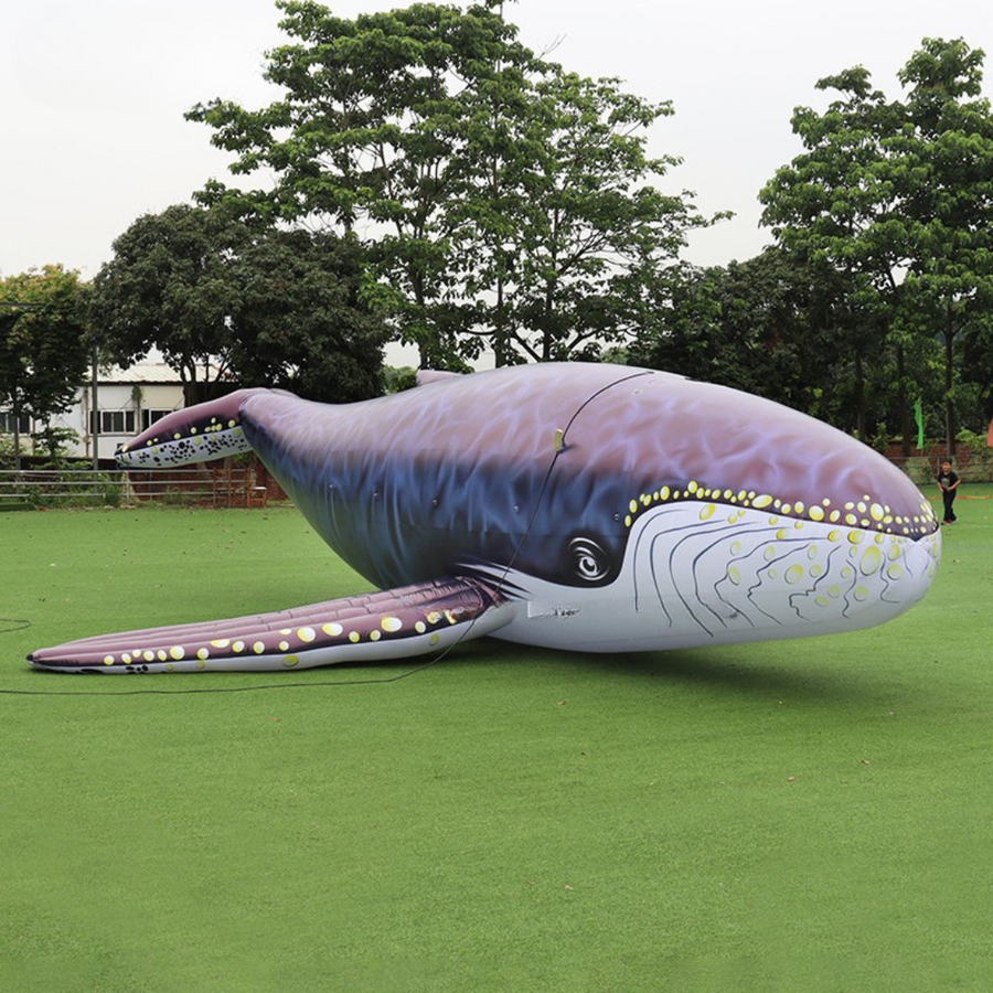 Decoración Hinchable Gigante de Ballena Jorobada para Eventos