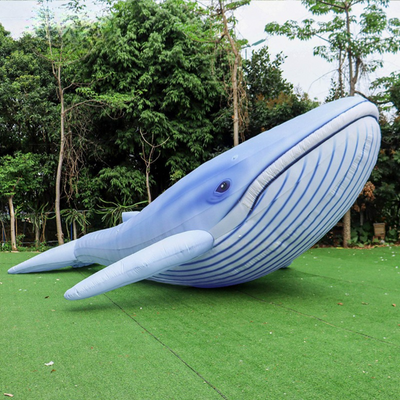 Ballena azul hinchable gigante para decoración de eventos