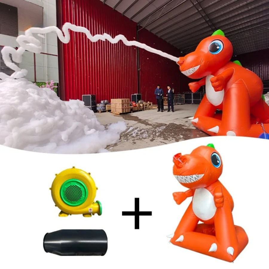 Custom Inflatable Dinosaur with Party Foam Cannon