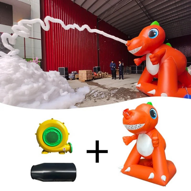 Custom Inflatable Dinosaur with Party Foam Cannon