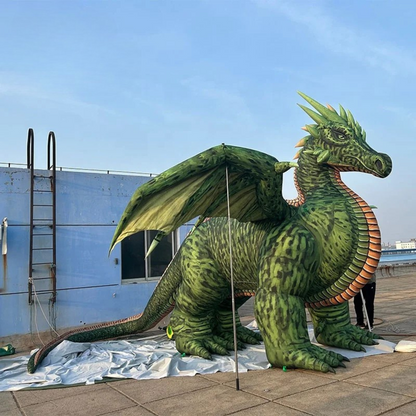 Giant Inflatable Green Dragon Dinosaur Decoration