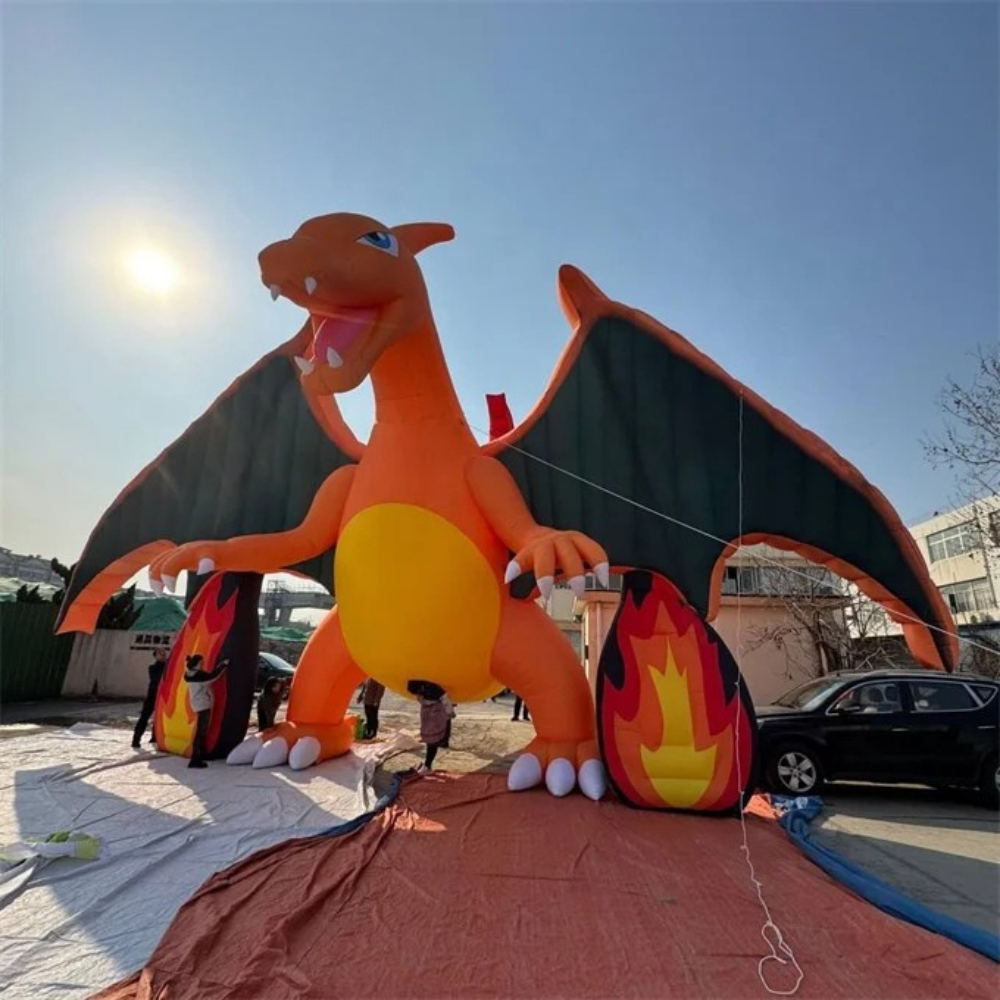 Riesiger aufblasbarer feuerspeiender Drache für Dekorationen