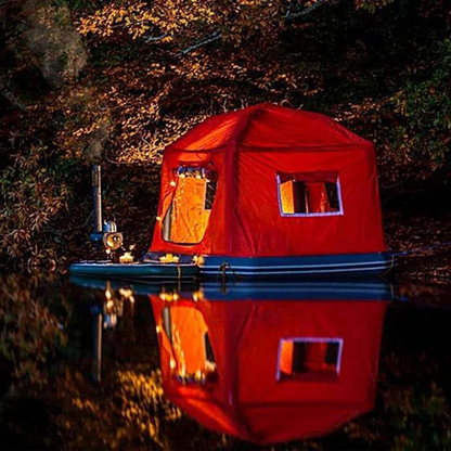 Inflatable Fishing Raft Boat with Floating Tent