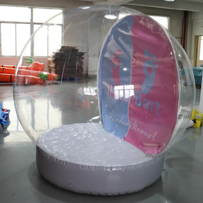 Casa burbuja de PVC transparente para fiesta de revelación de género