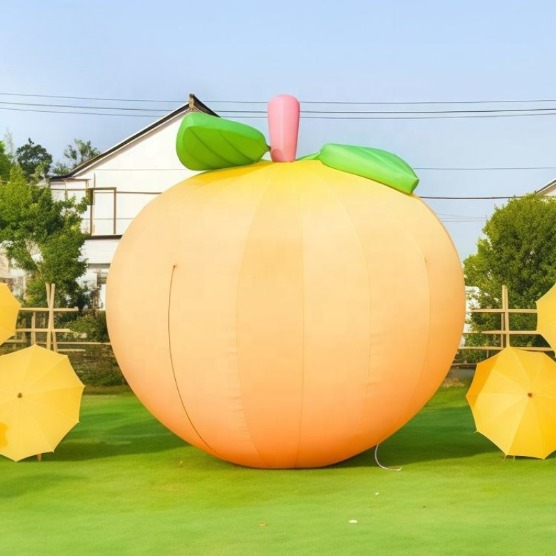 Inflatable Fruit Advertising Display Yellow Peach Air Model