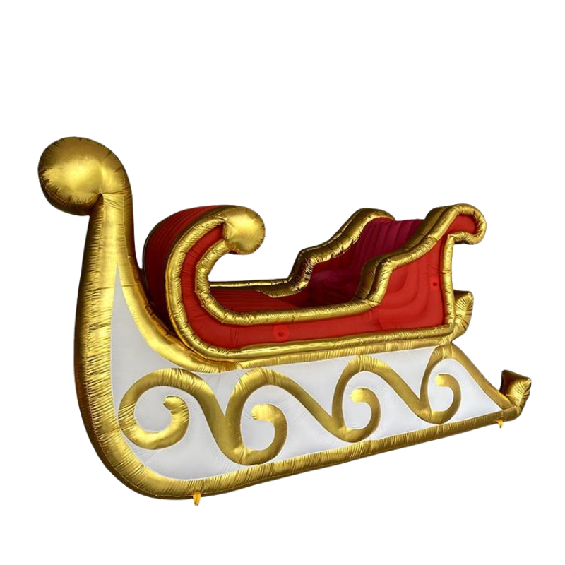 Inflatable Santa Sleigh Decoration for Holiday Events Displays