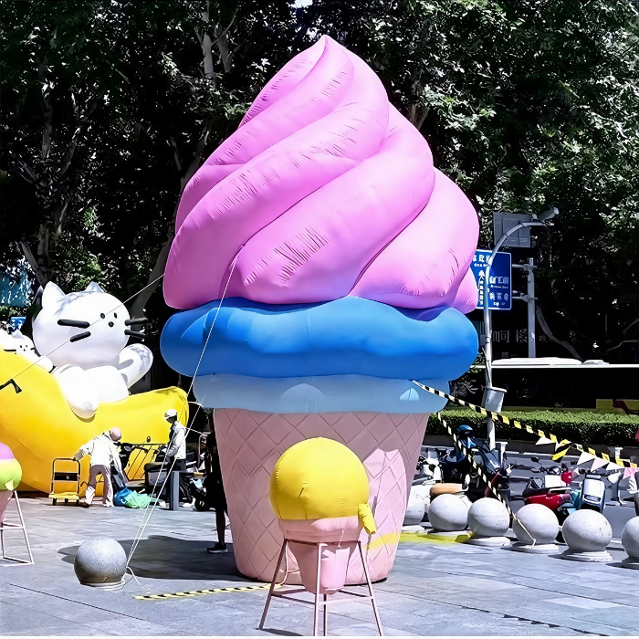Inflatable Advertising Display Giant Inflatable Ice Cream Model