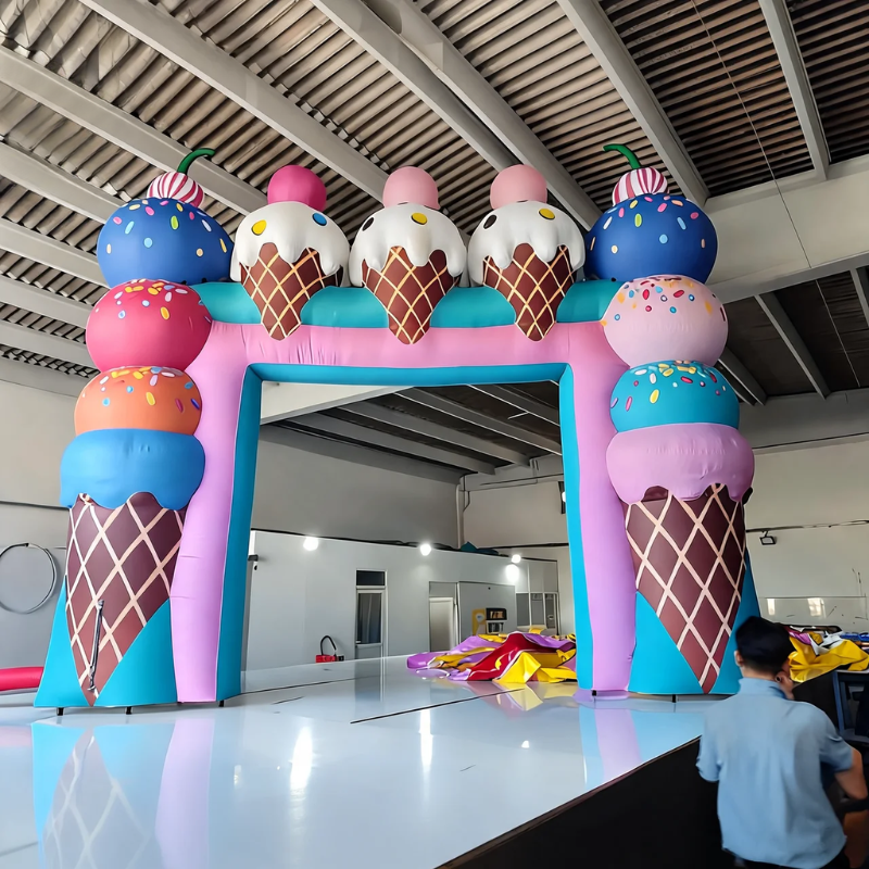 Inflatable Ice Cream Arch Entrance Gate for Events