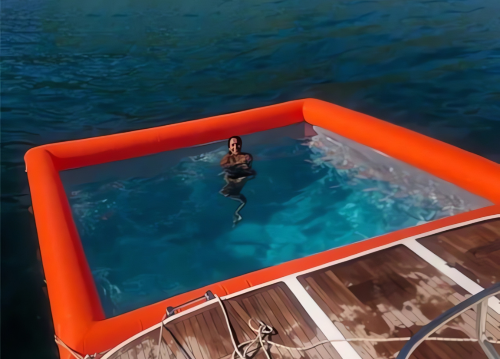 Portable Inflatable Pool with Anti-Jellyfish Net