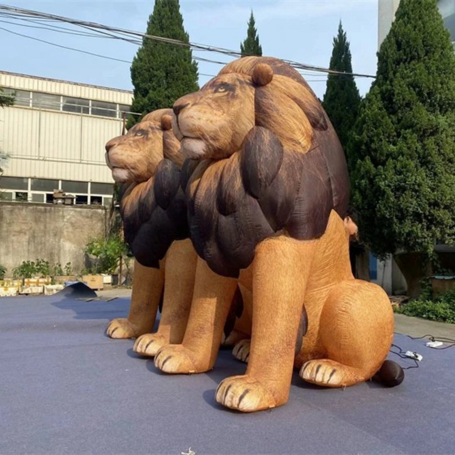 León Inflable Gigante de Dibujos Animados para Parque Temático