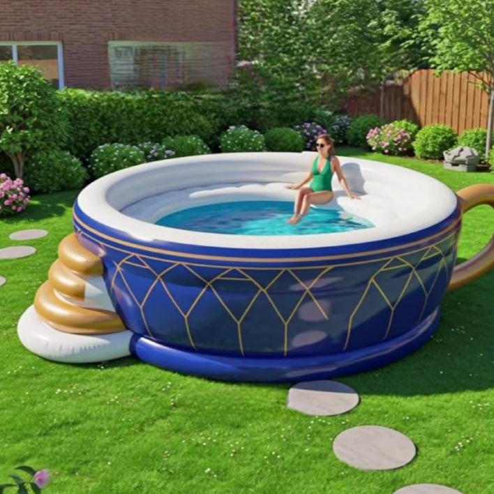 Inflatable Teacup Pool Fun Indoor Water Play Area