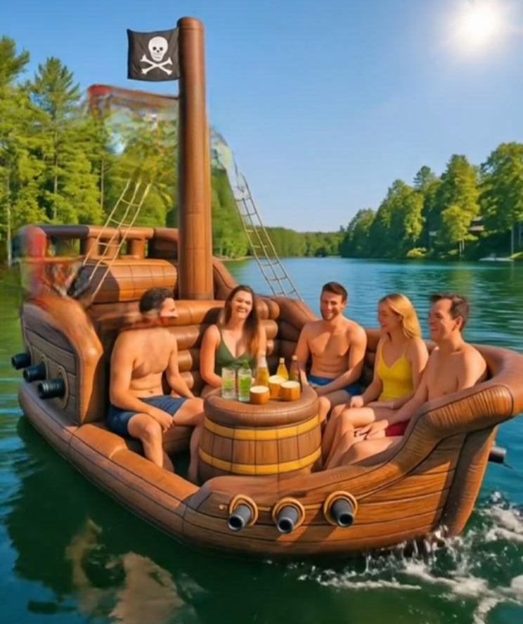 Giant Pirate Ship Inflatable Lake Float for Events