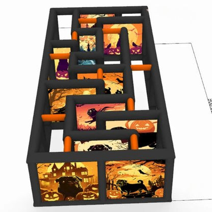 Black Scary Inflatable Maze Halloween Attraction