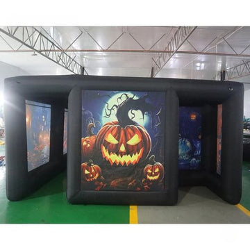Schwarzes gruseliges aufblasbares Labyrinth Halloween-Attraktion