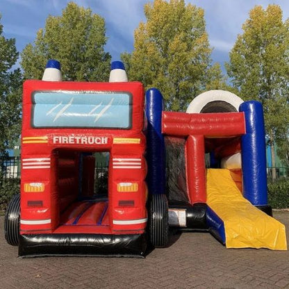 Fire Station Theme Inflatable Bounce House