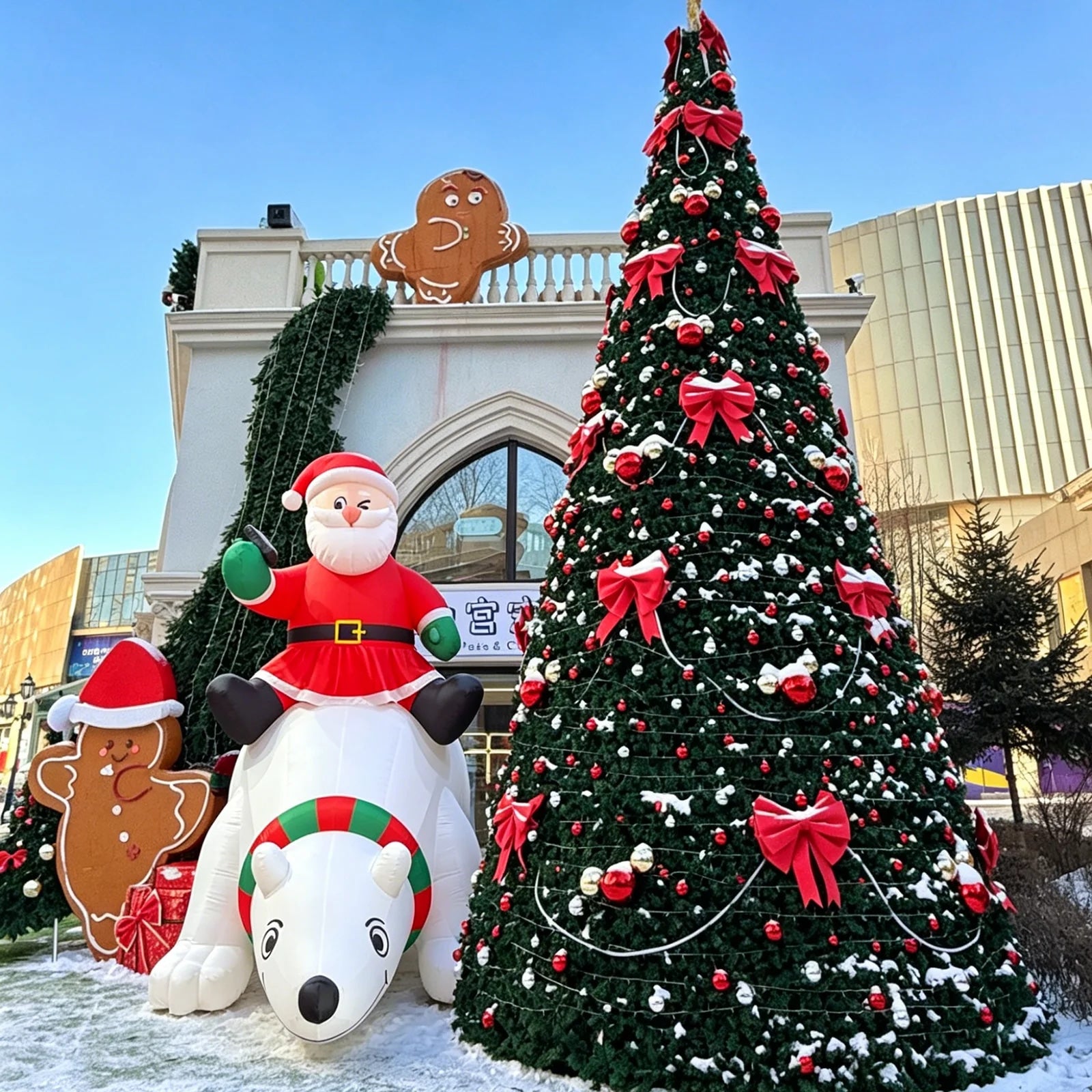 Christmas Santa Claus Decor Inflatable for Commercial Displays