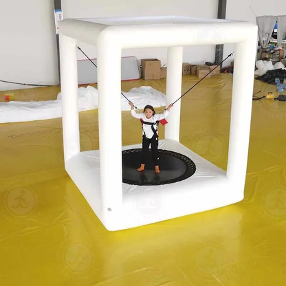 Commercial Bungee Trampoline Inflatable Gaming Bounce Harness Setup