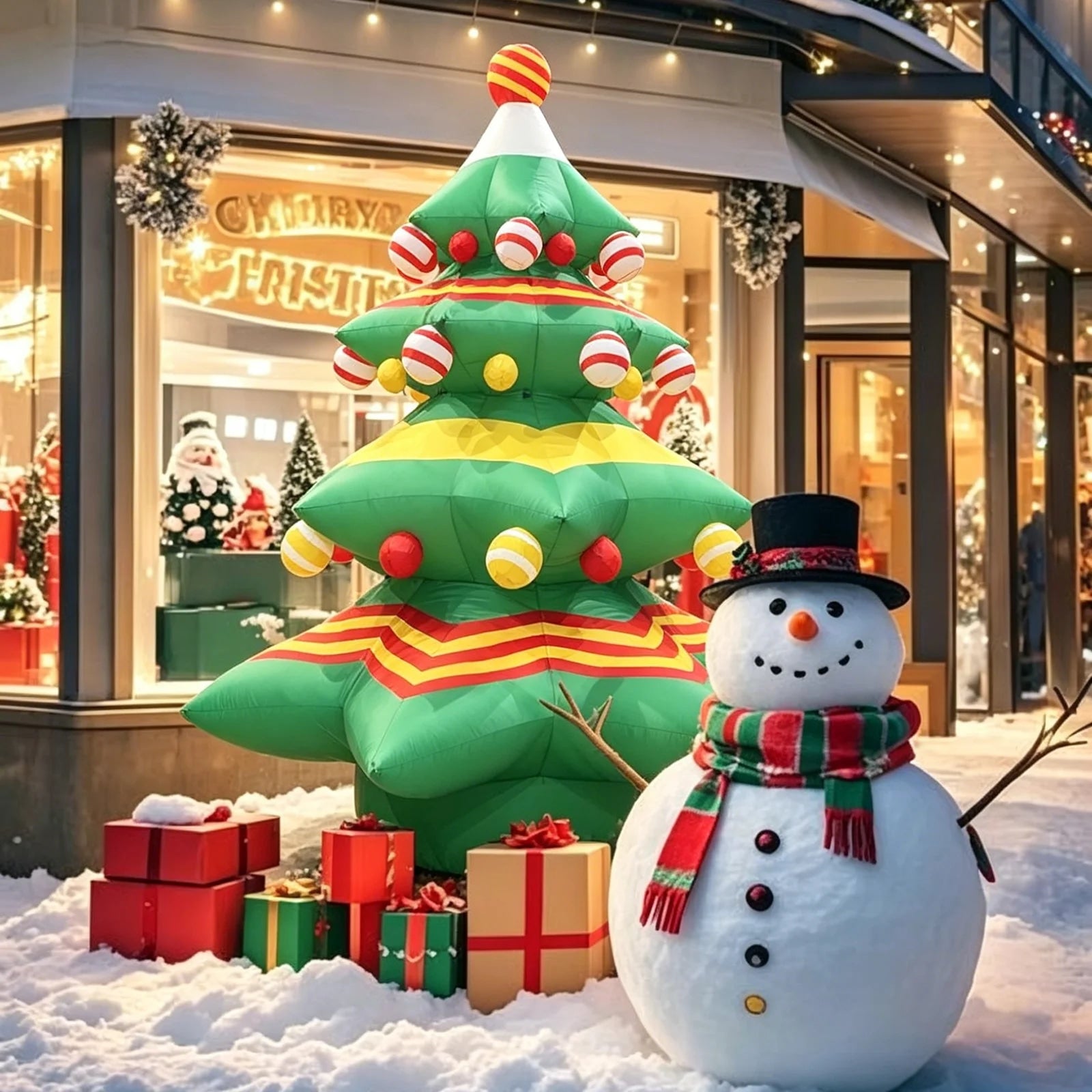 Commercial Inflatable Christmas Tree Display for Holiday Events
