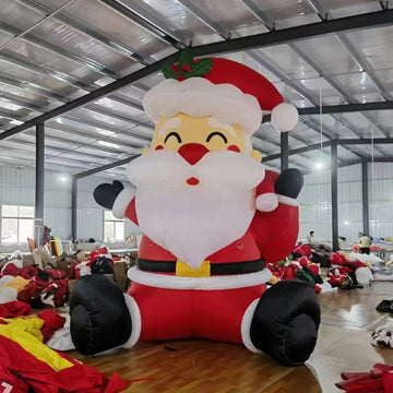 Decoración Hinchable de Navidad: Lindo Papá Noel Sentado