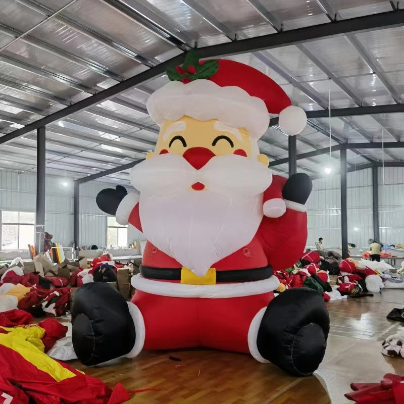 Decoración Hinchable de Navidad: Lindo Papá Noel Sentado